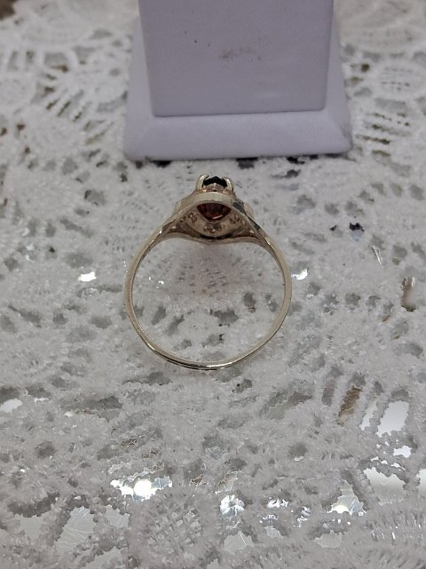 Серебряное кольцо с цирконием и позолотой (32819363) 5