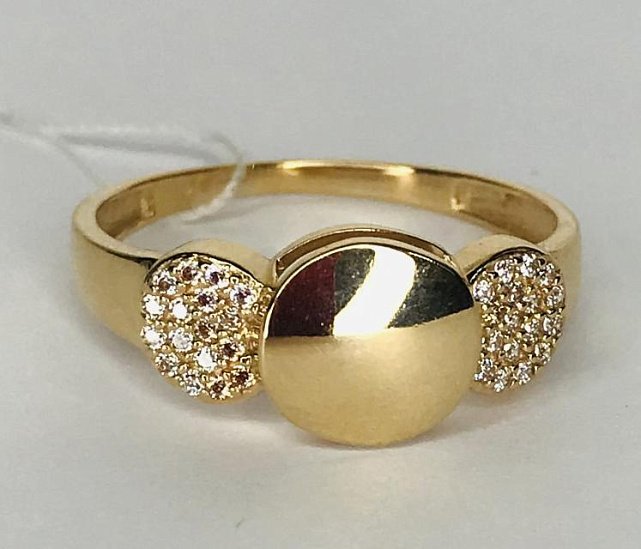Кольцо из красного золота с цирконием (32864780) 2
