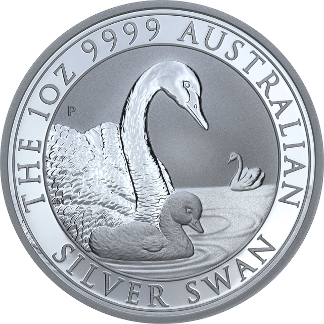 Серебряная монета 1oz Австралийский лебедь 1 доллар 2019 Австралия (33214217) 0