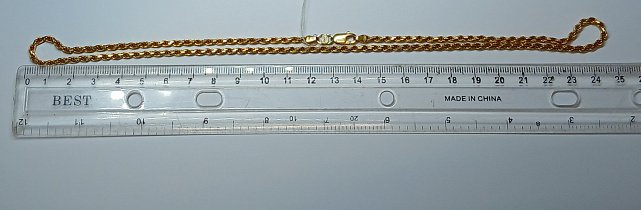 Ланцюг із жовтого золота з плетінням Мотузочок (33692645) 3