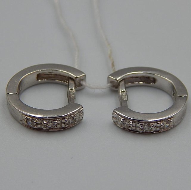 Срібні сережки з цирконієм (33050639) 1