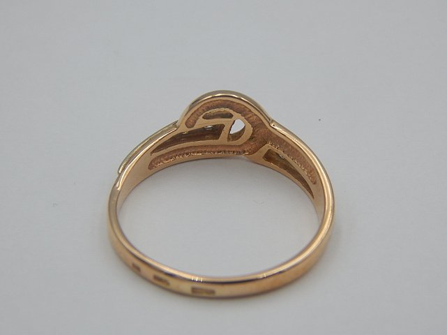 Кольцо из красного и желтого золота с цирконием (33833146) 5