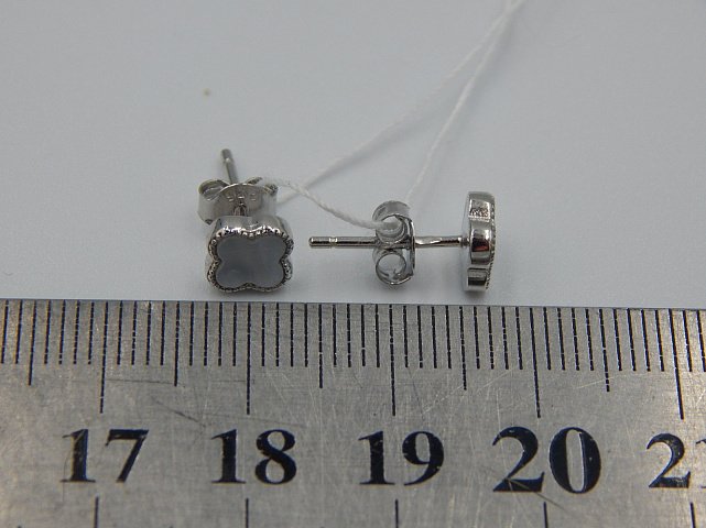 Срібні сережки з перламутром (33343905) 3