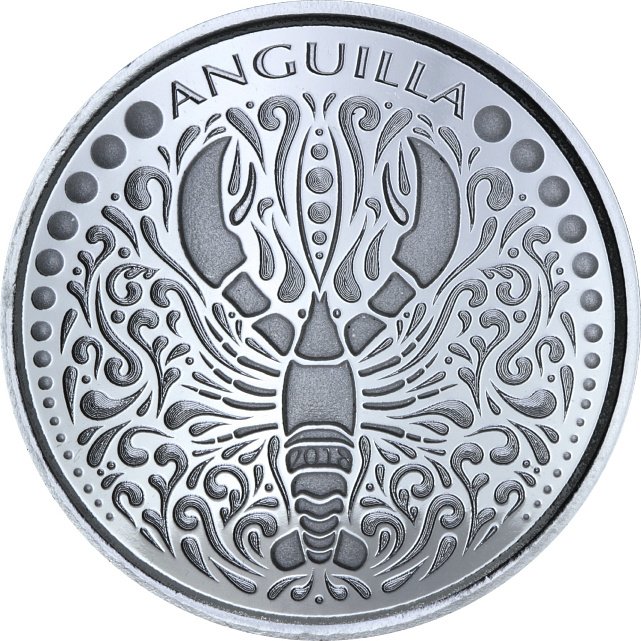 Серебряная монета 1oz Ангилья 2 доллара 2018 Восточные Карибы (29127599) 0