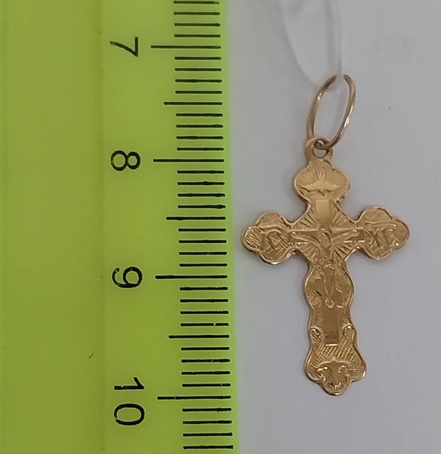 Підвіс-хрест з червоного золота (33766751) 2