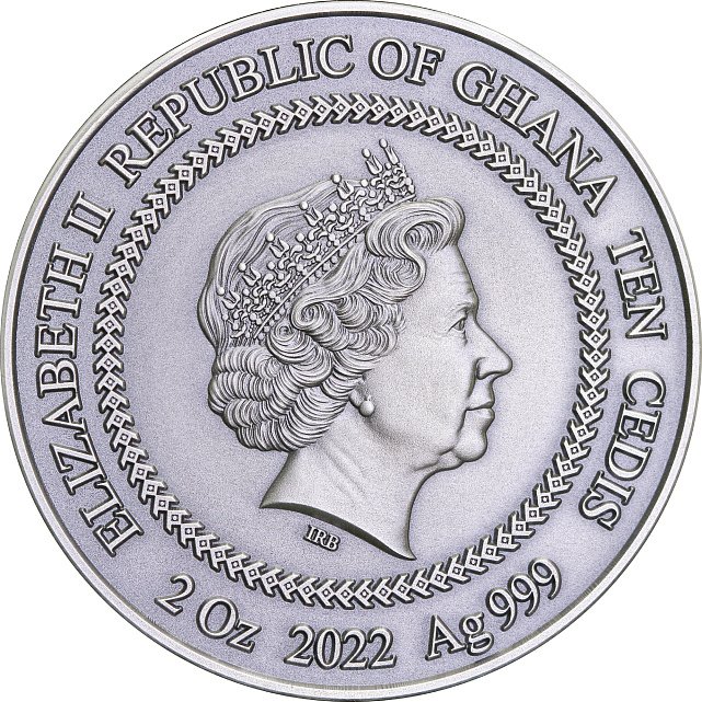 Серебряная монета 2oz Давид и Голиаф 10 седи 2022 Гана (30648269) 18