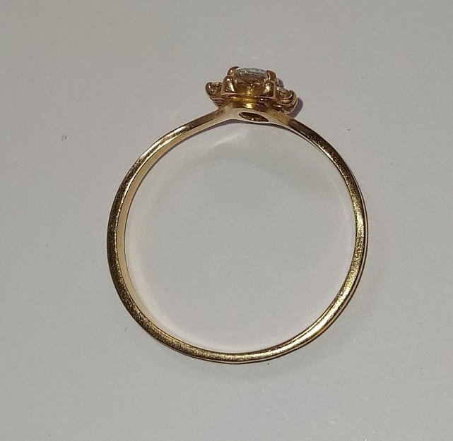 Кольцо из красного золота с цирконием (33767055)  2