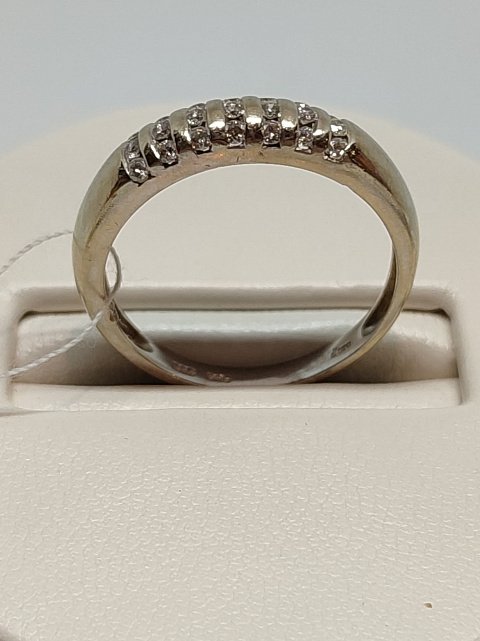 Кольцо из белого золота с бриллиантом (-ми) (27417272) 3