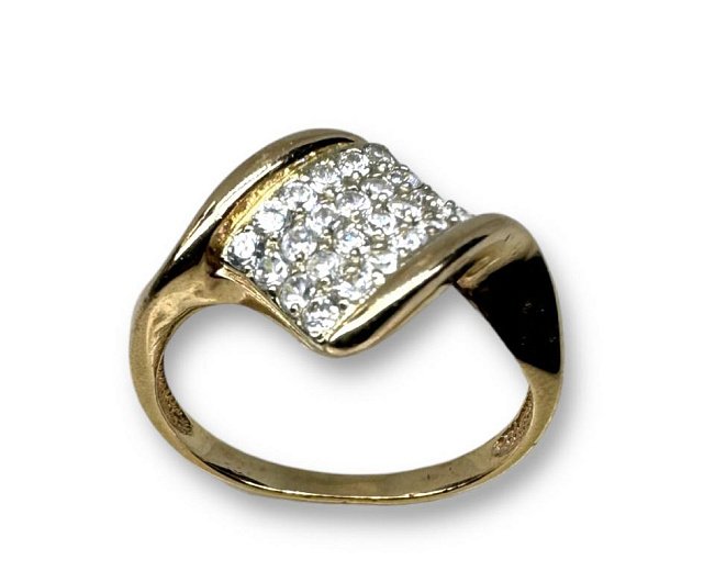 Кольцо из красного золота с цирконием (32341957) 2