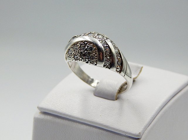 Серебряное кольцо с цирконием (31808801) 2