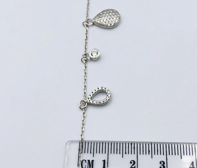 Срібний браслет із цирконієм (33378846) 3