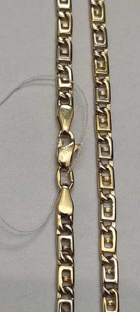 Ланцюжок з жовтого та білого золота з плетінням Фантазійне (31823838) 2