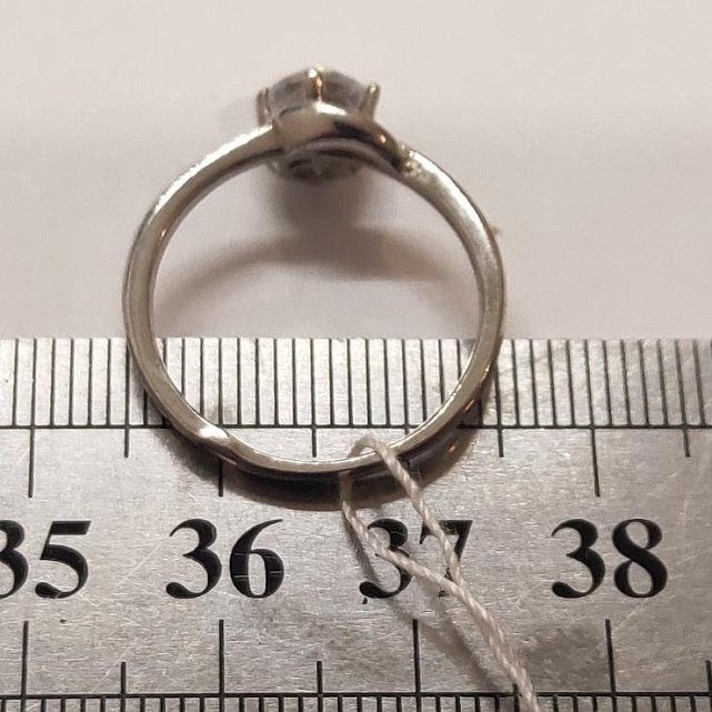 Серебряное кольцо с цирконием (30521695) 2