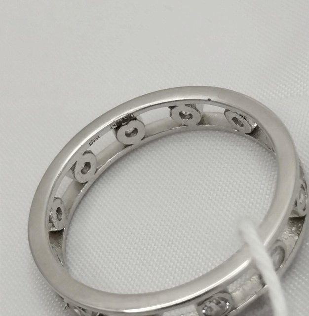 Серебряное кольцо с цирконием (33930625) 3