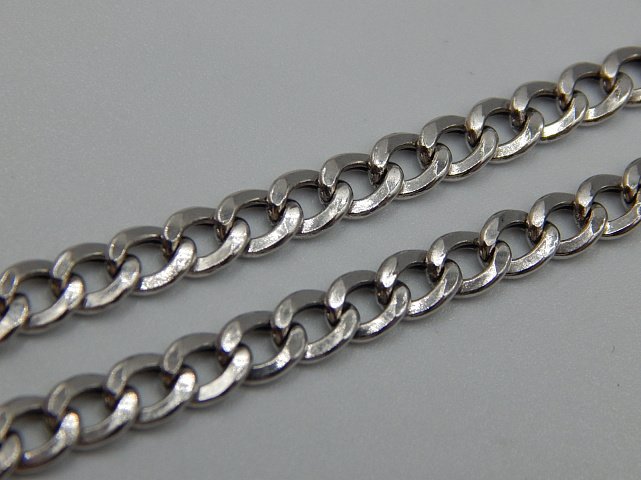 Серебряная цепь с плетением панцирное (30541916) 2