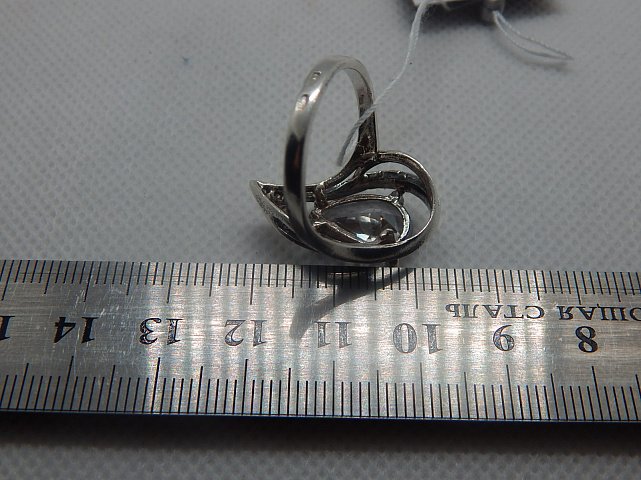 Серебряное кольцо с цирконием (32440632) 3