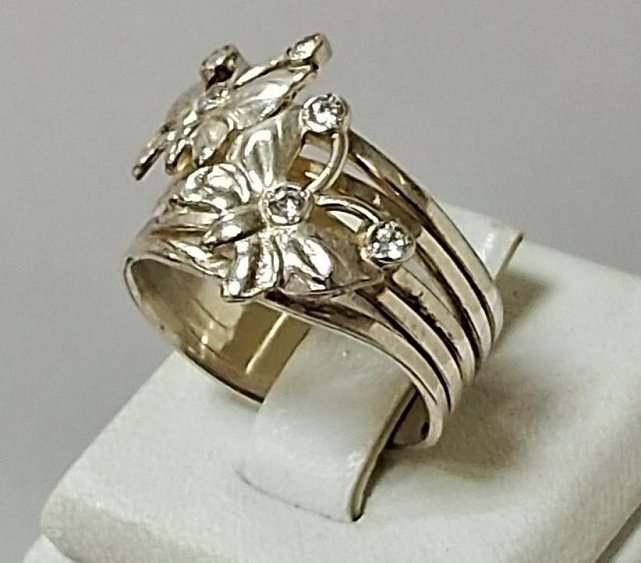 Серебряное кольцо с цирконием (31832632) 2