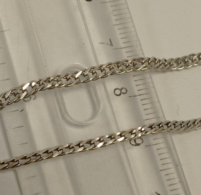 Серебряная цепь с плетением Двойной ромб (33676406) 2