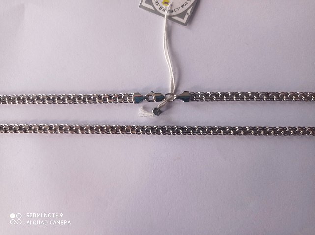 Серебряная цепь с плетением Бисмарк (30948727) 1