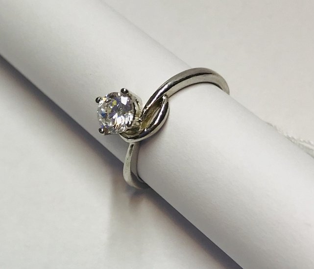 Серебряное кольцо с цирконием (32483569) 4
