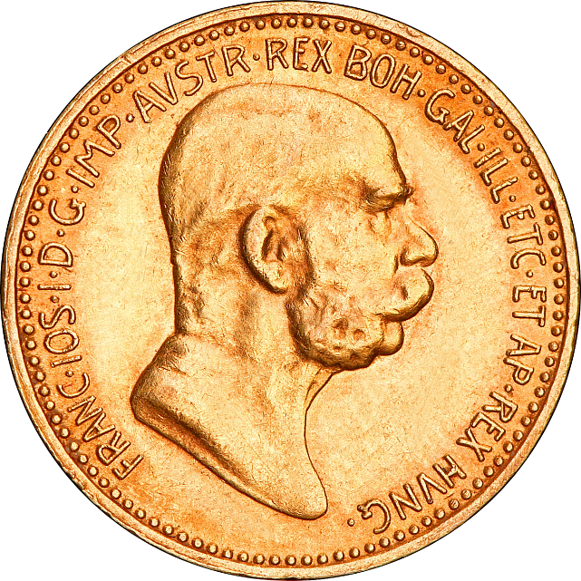 Золотая монета 10 Крон 1909 Австрия (33674793) 0