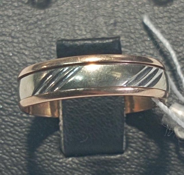 Обручальное кольцо из красного и белого золота (31784884)  0