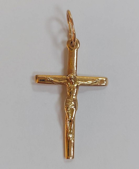 Підвіс-хрест з червоного золота (33682970) 0