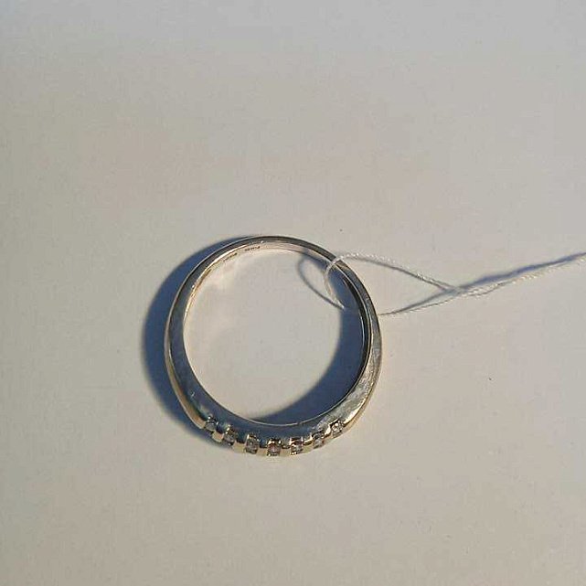 Кольцо из белого золота с бриллиантом (-ми) (27417272) 5