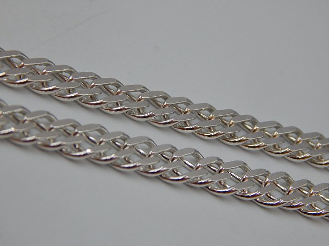Срібний ланцюг з плетінням Подвійний ромб (33424104) 1