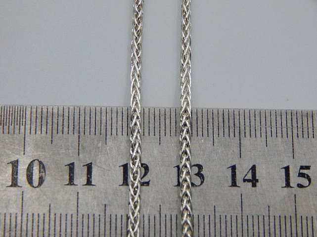 Срібний ланцюг з плетінням Колосок (32171839) 1