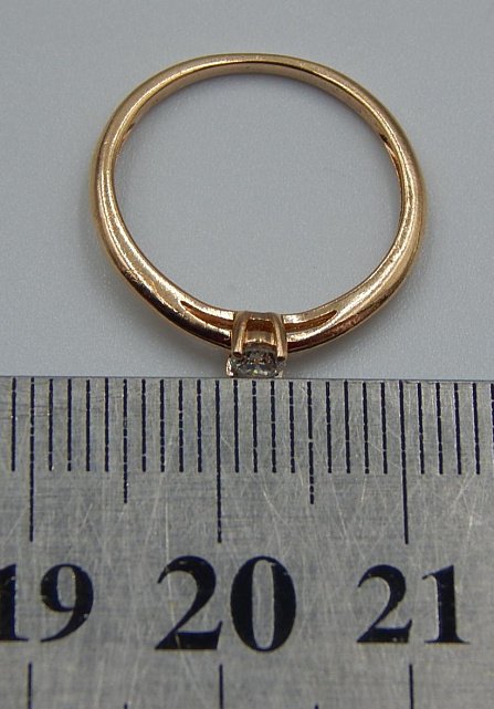Кольцо из желтого золота с цирконием (32546871)  6