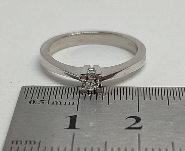 Кольцо из белого золота с бриллиантом (-ми) (31182927)  4