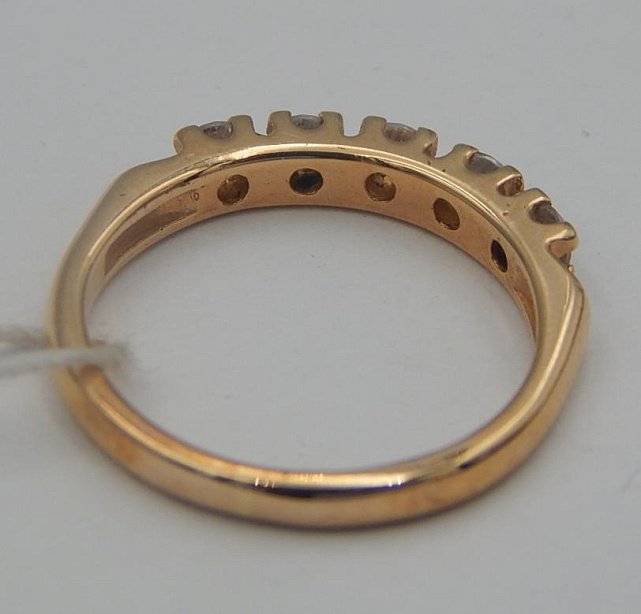 Кольцо из красного золота с цирконием (30956900)  4