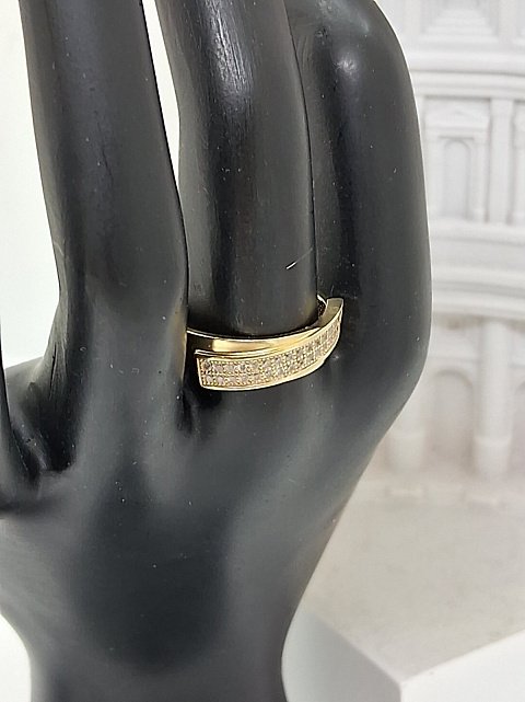 Кольцо из желтого золота с цирконием (32297590) 6