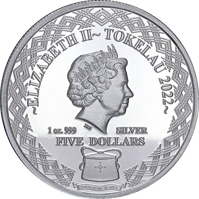 Серебряная монета 1oz Совы: Австралийские Маски 5 долларов 2022 Токелау (29244009) 5