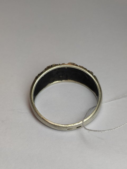 Серебряное кольцо с цирконием (33809430) 2