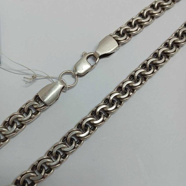 Серебряная цепь с плетением Бисмарк (33597495) 0