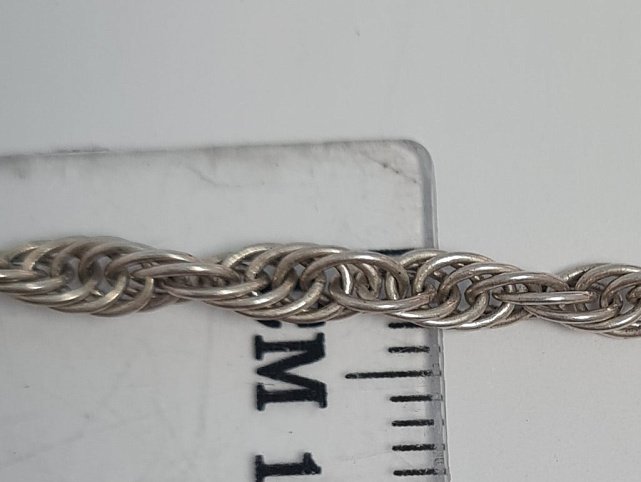 Серебряная цепь с плетением Кордовое (33959655) 4