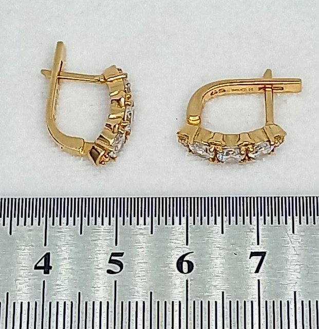 Серьги из красного золота с цирконием (29212495) 4