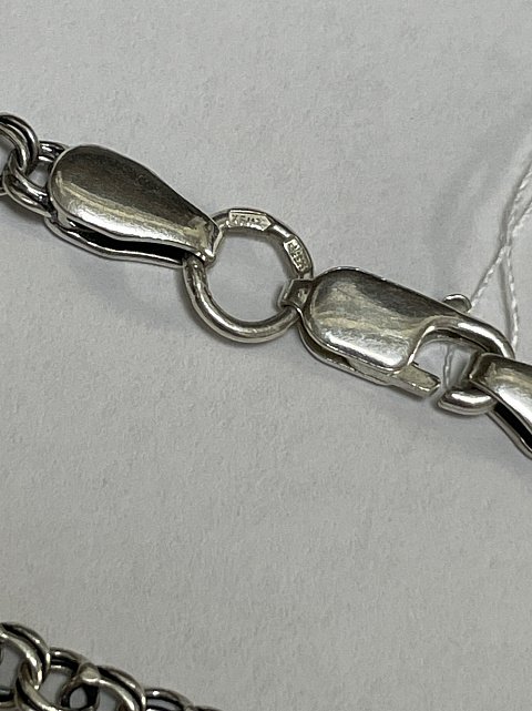 Серебряная цепь с плетением Бисмарк (33680813) 1