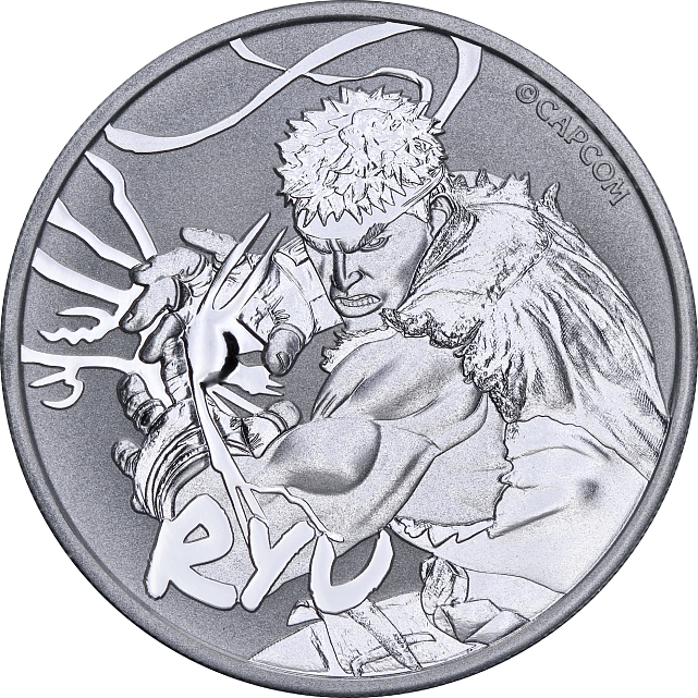 Серебряная монета 1oz Уличный Боец: Рю 1 доллар 2022 Тувалу (29128366) 0