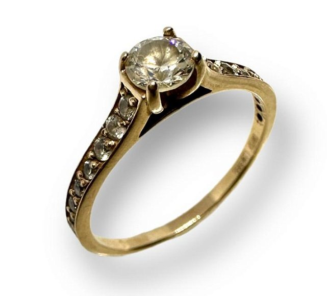 Кольцо из красного золота с цирконием (29638514) 0