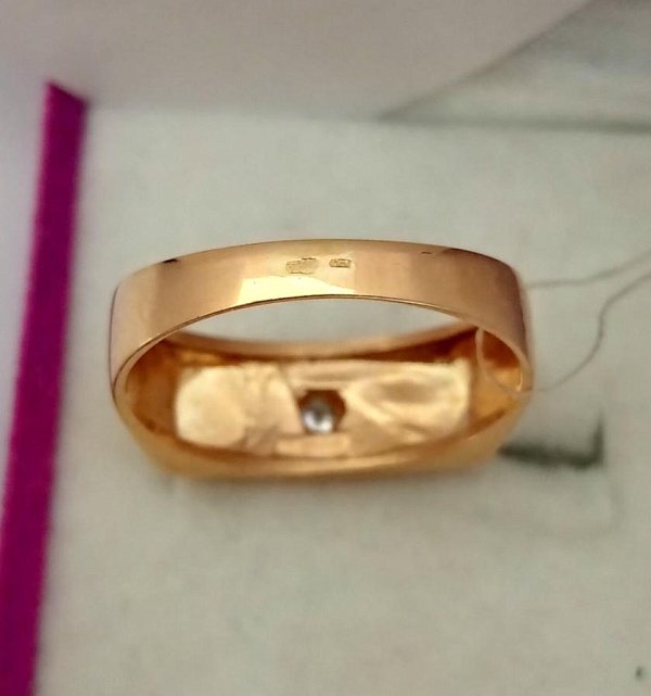 Перстень из красного и белого золота с цирконием (33697640) 3