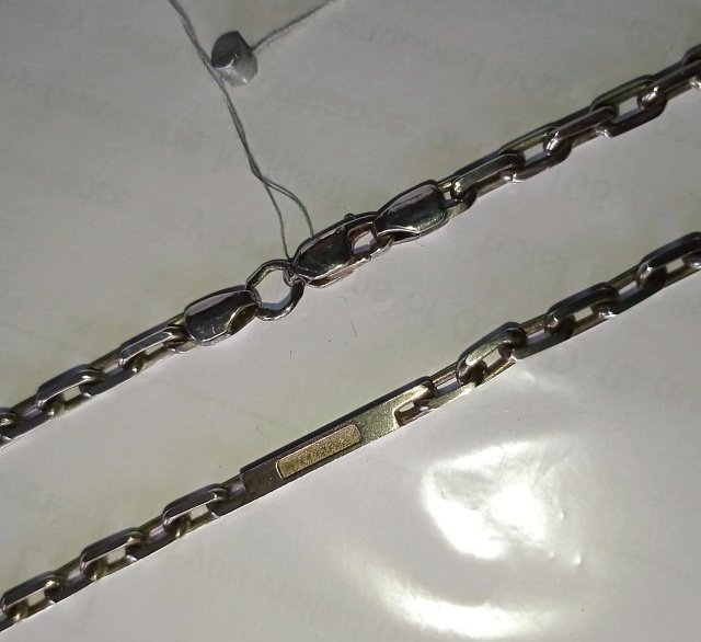Серебряная цепь с плетением Якорное (28538349) 0