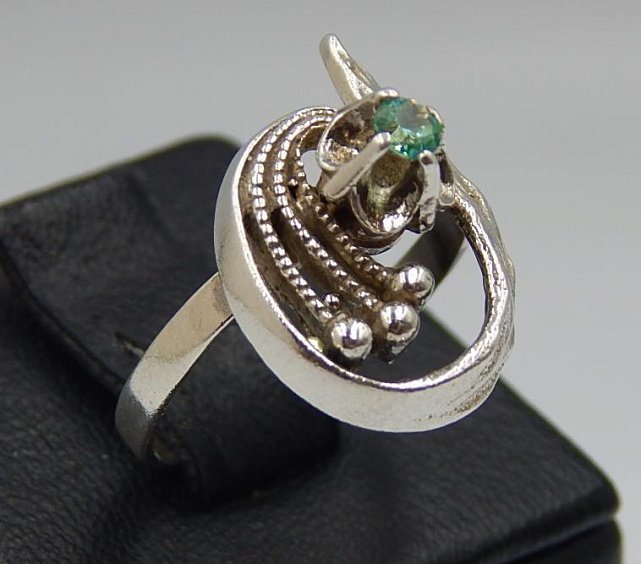 Серебряное кольцо с цирконием (32440345) 2