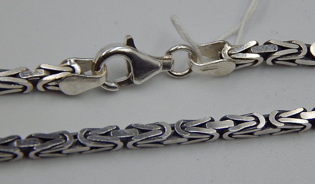 Серебряная цепь с плетением лисий хвост (31426135) 0