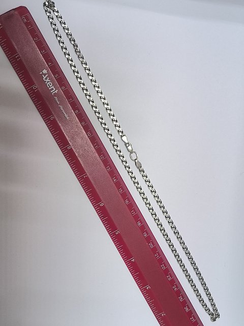 Серебряная цепь с плетением Бисмарк (33596185) 1