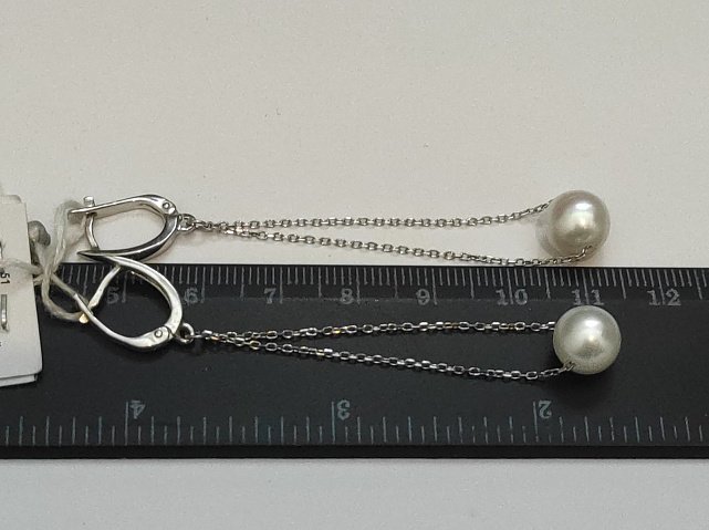 Срібні сережки з перлами (29870448) 1