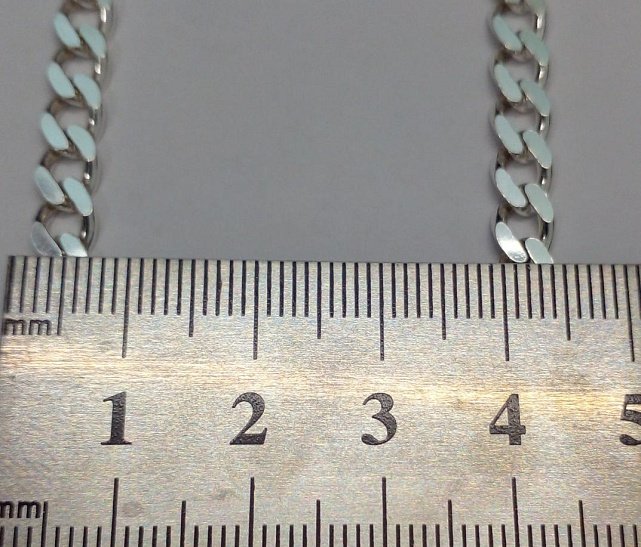 Серебряная цепь с плетением панцирное (33480937) 1