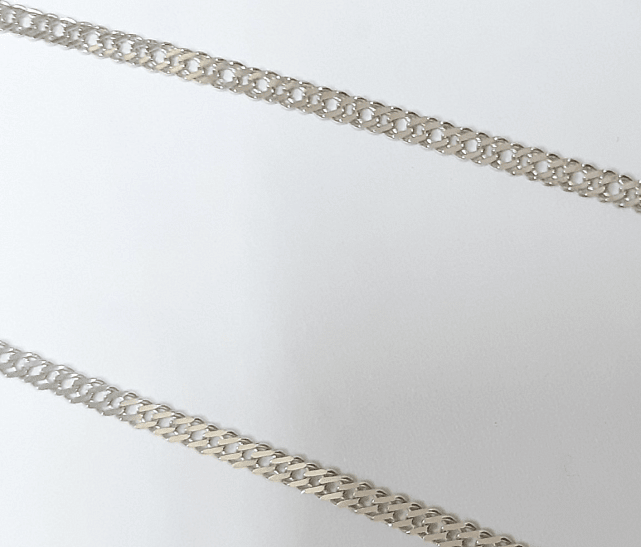 Серебряная цепь с плетением Двойной ромб (30528484) 0